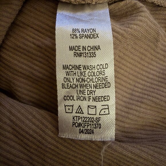 Nine Britton Women's XXL Ruched Side Scoop Neck Draped Rib Knit Asymmetrical Top - Picture 6 of 6